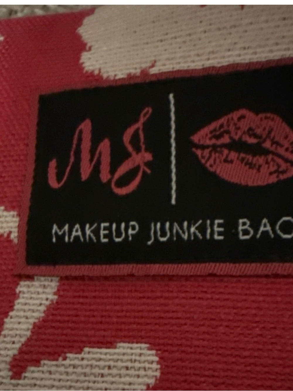 Makeup Junkie Bags Pink Printed Wristlet Pouch